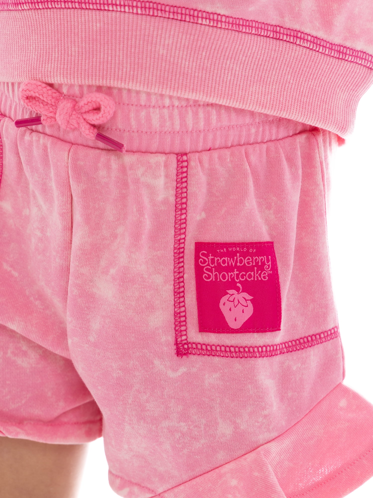 Strawberry Shortcake Toddler Girls' Embroidered Graphic Top and Ruffle Shorts Set, 2-Piece, Sizes 12M-5T