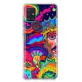 thumbnail image 1 of MUNDAZE Samsung Galaxy A31 Shockproof Clear Hybrid Protective Phone Case Neon Psychedelic Indie Hippie Indie King Cover, 1 of 5