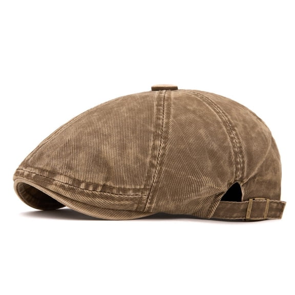Men Cotton Duckbill Newsboy Flat Hat Gatsby Golf Driver Adjustable Peaked Cap