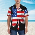 thumbnail image 2 of Susaid American St Patrick's Day Print Hawaiian Shirts for Men Women,Hawaiian Summer Short-Sleeve Casual Relaxed-Fit Button-Down,3X-Large, 2 of 7