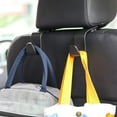 thumbnail image 2 of Gancho para reposacabezas de asiento de coche, paquete de 2, organizador de almacenamiento universal para bolso, monedero, abrigo, apto para vehículo universal, color negro, tipo S, 2 of 5