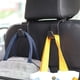 thumbnail image 2 of Gancho para reposacabezas de asiento de coche, paquete de 2, organizador de almacenamiento universal para bolso, monedero, abrigo, apto para vehículo universal, color negro, tipo S, 2 of 5