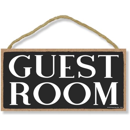 New Wood Sign Front Door Sign Room Sign, Guest Room Hanging Wooden Wall Sign Home Garden Yard Signs Plaque, 5x10 Inch