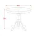 thumbnail image 4 of East West Furniture Antique Round Acacia Wood Dining Table in Oak/White, 4 of 4