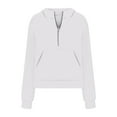 thumbnail image 3 of Womens Hoodie 2025 Trendy Casual Half Zipper Plain Hoodies with Pockets Pullover Hooded Sweatshirt Hoodie Women Hoody, 3 of 6
