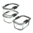 Rubbermaid Brilliance 3Pack Glass Food Storage Containers, 4.7Cup, Leak Proof, BPA Free