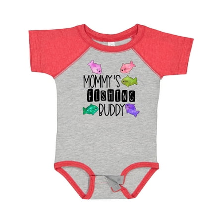 

Inktastic Mommy s Fishing Buddy with Colorful Fish Gift Baby Boy or Baby Girl Bodysuit