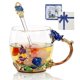 thumbnail image 1 of Taza de Té AISVELDY con Flor, Vaso de Cristal con Cuchara en Caja de Regalo, 1 of 8