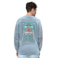 thumbnail image 2 of Men's Margaritaville Light Blue Detroit Lions Five O'Clock Henley Long Sleeve T-Shirt, 2 of 2