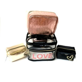 Victoria'S Secret Leopard Mini Coin Purse Cosmetic / Makeup Bag Case Key
