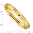 thumbnail image 3 of 10K Yellow Gold 5/16 Florentine Engraved Hinged Bangle Bracelet (Width 8) (Length 7) - Jbsp, 3 of 5