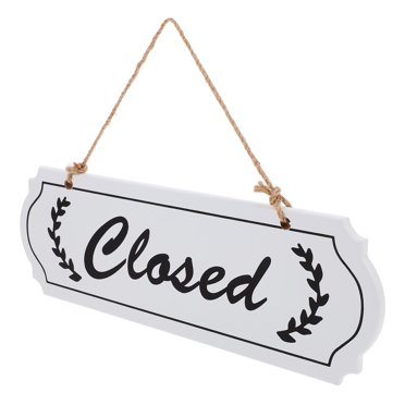 Hillman Group 848653 6 x 12 in. Plastic Two-Sided Open & Closed Sign ...