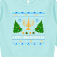 thumbnail image 3 of Inktastic Happy Chrismukkah Sweater Style with Menorah and Trees Toddler Sweatshirt, 3 of 4