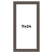 11x24 Frame Black Bamboo Solid Wood Picture Frame Width 1.5 Inches | Interior Frame Depth 0.5