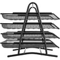 thumbnail image 2 of Desk Organizer with 4 Sliding Trays for Letters, Documents, Mail, Documents, Paper, Black, 2 of 4