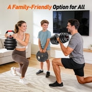 Adjustable Dumbbells, 20lbs Free Weight Set with Connector, 4 in1 Dumbbells Set as Barbell, Kettlebells, Push up Stand, Fitness Exercises for Home Gym Suitable Men/Women