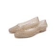 thumbnail image 5 of KEGIRLOM Womens Hollow Out Jelly Dainty Flats On Mesh Shoes Low Heel Jelly Sandals For Summer Beach Daily Wear Gold 6, 5 of 5