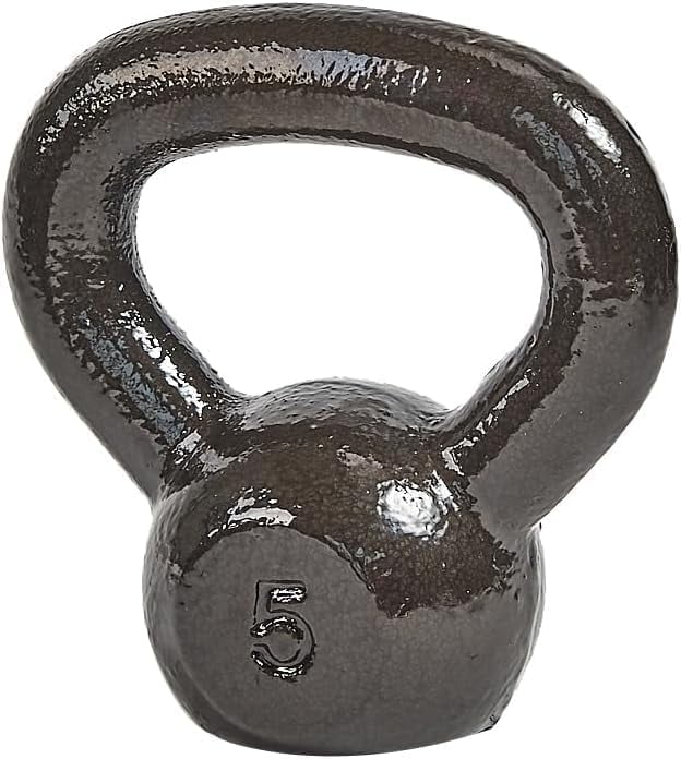 BalanceFrom Cast Iron Kettlebell，Solid One-Piece Construction, Strength Training & Full-Body Workouts, Ideal for Home Gym, CrossFit, Available in Multiple Weights