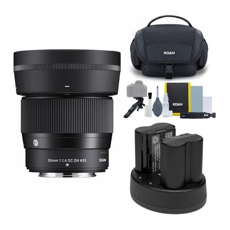 Sigma 56mm F1.4 Contemporary DC DN Lens for Fuji X Mount with Accessory
