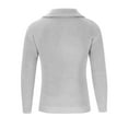 thumbnail image 5 of Donemore Men Solid-Color Knitted Elastic Sweater Zipper Long Sleeve High-neck Lapel Turtleneck Sweater, 5 of 6
