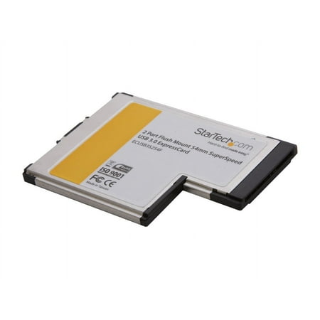 UPC: 0065030843577 | StarTech 2 Port Flush Mount ExpressCard 54mm SuperSpeed USB 3.0 Card Adapter