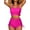 Rose Red, variant on Women's Bikini Sets Two Pieces Bathing Suits Criss Cross Top Swimsuits High Waisted Drawstring Boyshorts