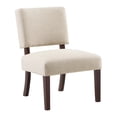 thumbnail image 1 of Jasmine Accent Chair in Cream Fabric with solid wood legs, 1 of 7