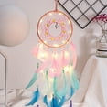thumbnail image 4 of Tzgsonp 2PCS Dream Catcher Wall Decor, Handmade Dream Catcher with LED Light, Colorful Feather Dream Catchers Wall Decor, Dreamcatchers Gift for Girls Kids Women, 4 of 8