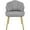 Light Gray, variant on CRXX Modern Accent Chair with Shell Shaped Backrest, Velvet Armchair with Metal Legs, Type-Accent Chair, Item Height-31 in, Item Length-22.5 in, Item Width-22 in, Black