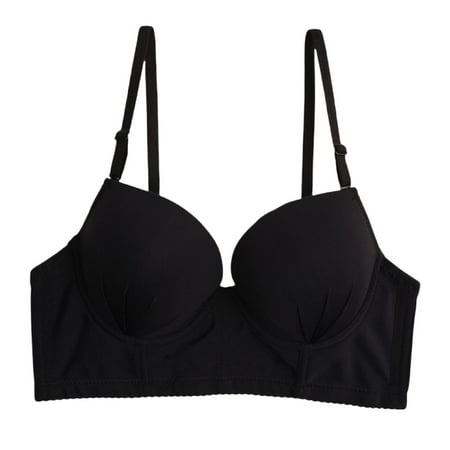 LLYWEY Seamless Bras for Women on Sale No Metal Bras Women Ladies Racerback Bra Style-1343 Women s Plus Multiway Bra Feature Adult Female Lace Sports Bras Black 34B