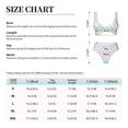 thumbnail image 2 of Kdxio Colorful Checkerboard Print Women's 2 Piece High Waisted Wrap Spaghetti Strap Summer Swimsuit Bikini Set-Large, 2 of 5