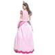 thumbnail image 3 of Women"s Super Mario Peach Cosplay Costume Pink Princess Dress + Gloves + Headdress Outfits Set Carnival Party, 3 of 4