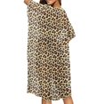 thumbnail image 4 of HELLHERO Leopard Print Long Kimono Swimsuit Cover Up High Quality Fabrics Loose Free Size Bathing Suit Cover Up for Women, 4 of 6