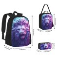 thumbnail image 2 of Balery Cool Lion Head Mochila Escolar 3 en 1 para Niños - Mochila Resistente con Lonchera Térmica y Estuche - Mochila Escolar para Niños y Niñas, 2 of 7