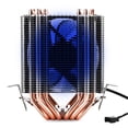 thumbnail image 4 of 800-2000 revoluciones Enfriamiento por aire de bajo ruido Control de temperatura de doble torre Enfriador de CPU con 6 tubos de calor ventilador de enfriamiento de CPU silencioso, 4 of 8
