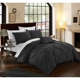 thumbnail image 2 of Chic Home Daya 4 Piece Duvet Cover Set Ruffled Pinch Pleat Design Embellished Zipper Closure Bedding - Decorative Pillow Shams, 2 of 5
