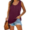 thumbnail image 2 of Ketyyh-chn99 Chandail en Molleton Col Rond Femme Mode Blouse Ample T-Shirts Femme Manches Longues Col Rond T-Shirts Basiques Hauts Blouse Rouge,G, 2 of 5