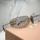 thumbnail image 1 of New MIU MIU Runway Sunglasses Gold 2025 Release Wrap 75-14-110 Rimless MU A51S, 1 of 6