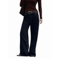 thumbnail image 3 of Women'S Low-Rise Loose-Fitting Jeans Y2k Straight-Leg Wide-Leg Boyfriend Style Street Style Casual Jeans Dark Blue XXL, 3 of 9