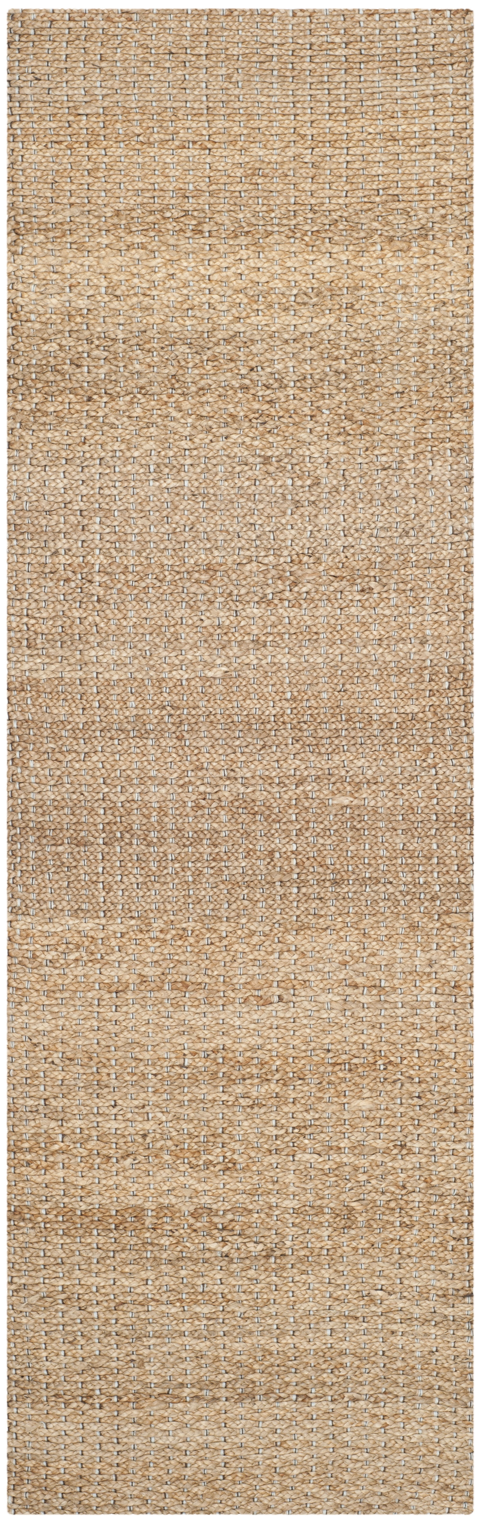 SAFAVIEH Natural Fiber Garrett Braided Jute Runner Rug, Natural, 2'6" x 12'