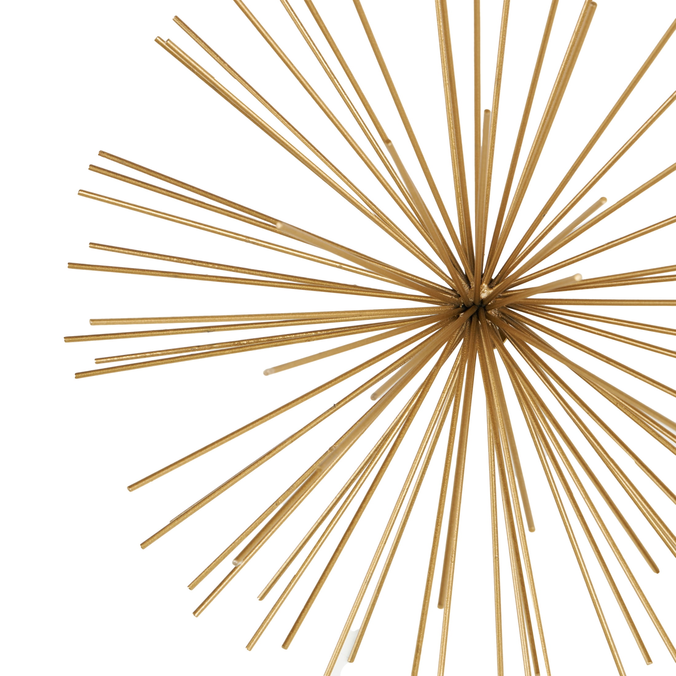 DecMode Gold Metal 3D Long Spike Starburst Wall Decor (3 Count)