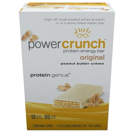 Power Crunch Protein Energy Bar, Peanut Butter Cream, 13g Protein, 5 Ct