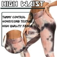 thumbnail image 4 of FITTOO Women Tie Dye Yoga Pants High Waist Ruched Butt Lift Texture Tiktok Leggings, 4 of 6
