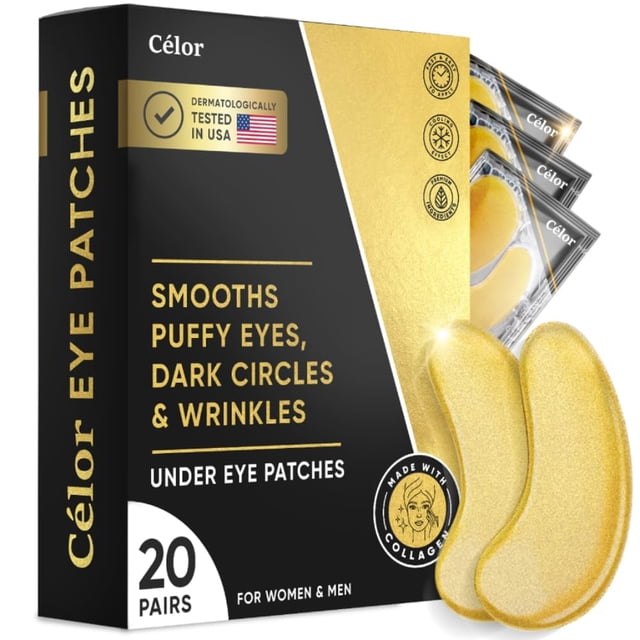 Parches para debajo de los ojos CÉLOR con aminoácidos y colágeno (20 pares)