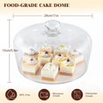 thumbnail image 2 of Krbnk 11 Inch Glass Cake Dome Cover for Cake Stand - Clear Cake Cover with Glass Dome Lid for Display & Protection, Suitable for Wedding, Birthday, and Food Displays, 2 of 6