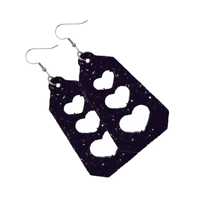 Sonducket Pendientes de cuero en forma de corazón, colgante de oreja, aro exagerado, pendiente colgante hueco, regalo del Día de San Valentín, favores Ropa, zapatos y accesorios Miscelánea tipo 16 Sonducket AP010114-16