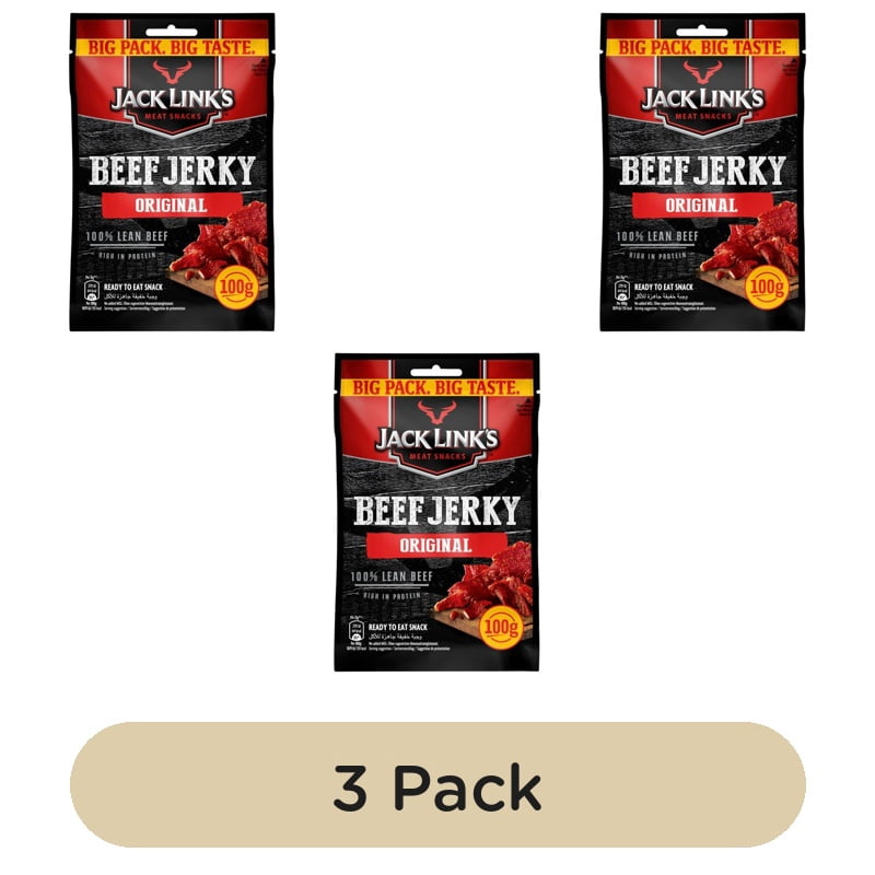 Jack Links Original Beef Jerky 100g, British Import (Pack of 3)