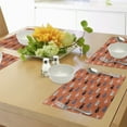 thumbnail image 4 of Ambesonne Orange Place Mats Set of 4, Colorful Fish Shoal, Standard Size, Persian Blue Salmon Teal, 4 of 6