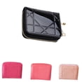 thumbnail image 3 of Monedero de bolsillo para mujer, pequeño tarjetero, carteras plegables de niña, cuero de PU, monederos a cuadros para mujer, bolso con cremallera Eigraketly BB6694-01, 3 of 7