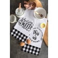 thumbnail image 4 of SPXUBZ Kitchen Towels, Black and White Buffalo Plaid Black Letters Sweet Home for Home Set of 2, 4 of 5